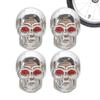 Yoryu Skull Tire Valve Cap,Skull Valve Stem Cap,4pcs Skull Motorcycle Valve Stem Caps |
