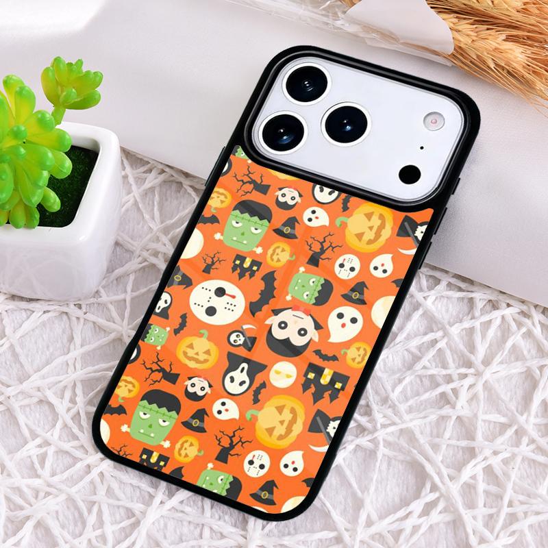 БУ! Чехол для телефона 'Счастливый Хэллоуин Тыква' для iPhone 17 Air 16 15 11 12 14 13 Pro Max Ударопрочный чехол