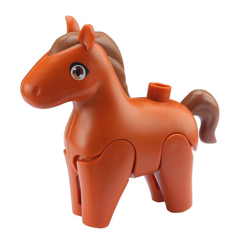 Крупные Строительные Блоки Животные Аксессуары Ферма Зоопарк Верблюд Кенгуру Кошка Лев Коала Фламинго Образовательные Игрушки Для Детей Подарки