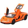 Масштаб 1/32, коллекционная оранжевая игрушка Lambor LP770 из сплава, литые автомобили, модель автомобиля со светом и звуком