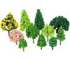 Siawadeky Artificial Model Mini Set of N Railway Architectural Model Miniature Landscape Diorama Miniature Landscape 11 5 Pieces of Each Trees, Trees,