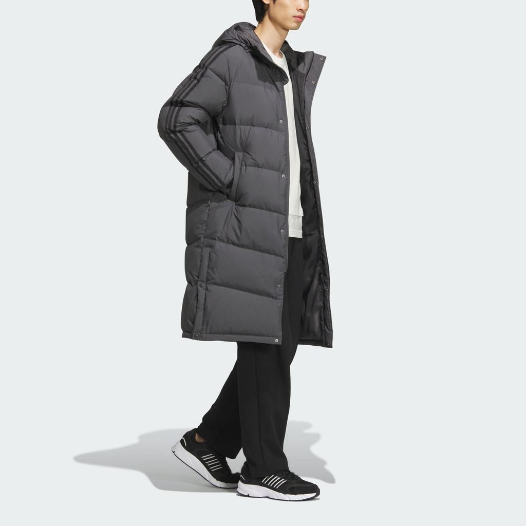 adidas Повседневный удобный теплый пуховик унисекс верхняя одежда темно-серый JM9123