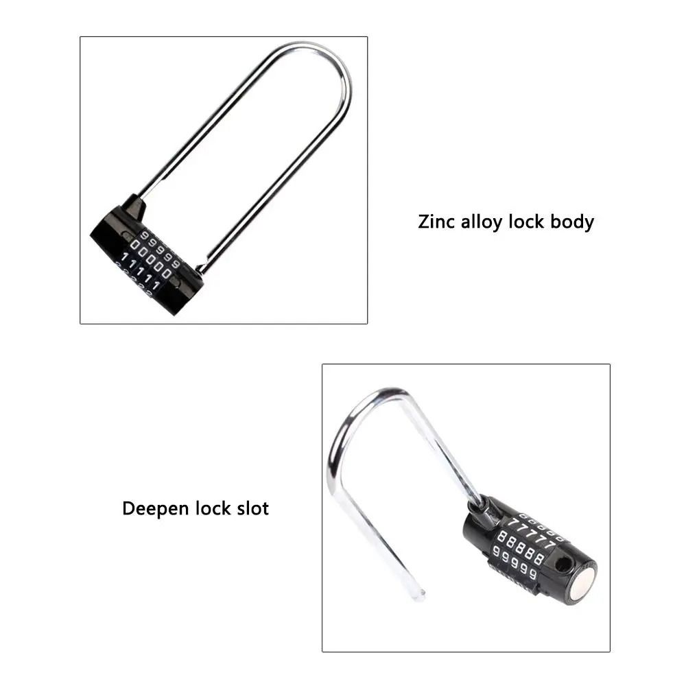 Safely Gym Door Lock 5 Digit Combination Padlock Portable Code Lock Travel Abroad