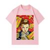 100% Cotton Men Crew Neck Short Sleeve T-Shirt, Retro Eleven Waffle Graphic Casual Comfortable Tees, Classic Sci-Fi Character Printed Daily Wear Tops