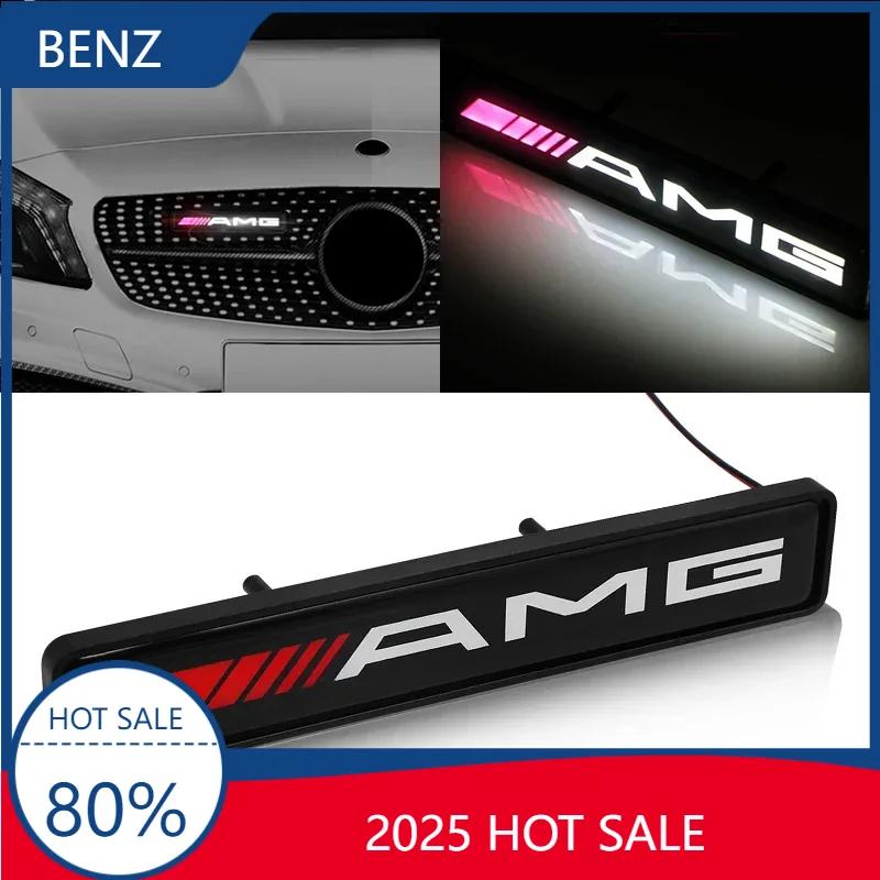 bavfyf1 GLC GLA W204 W205 1pc Car Front Hood Grille Emblem Badge LED Decorative lights for Mercedes benz AMG w204 w203 w212 w211 w124 w2