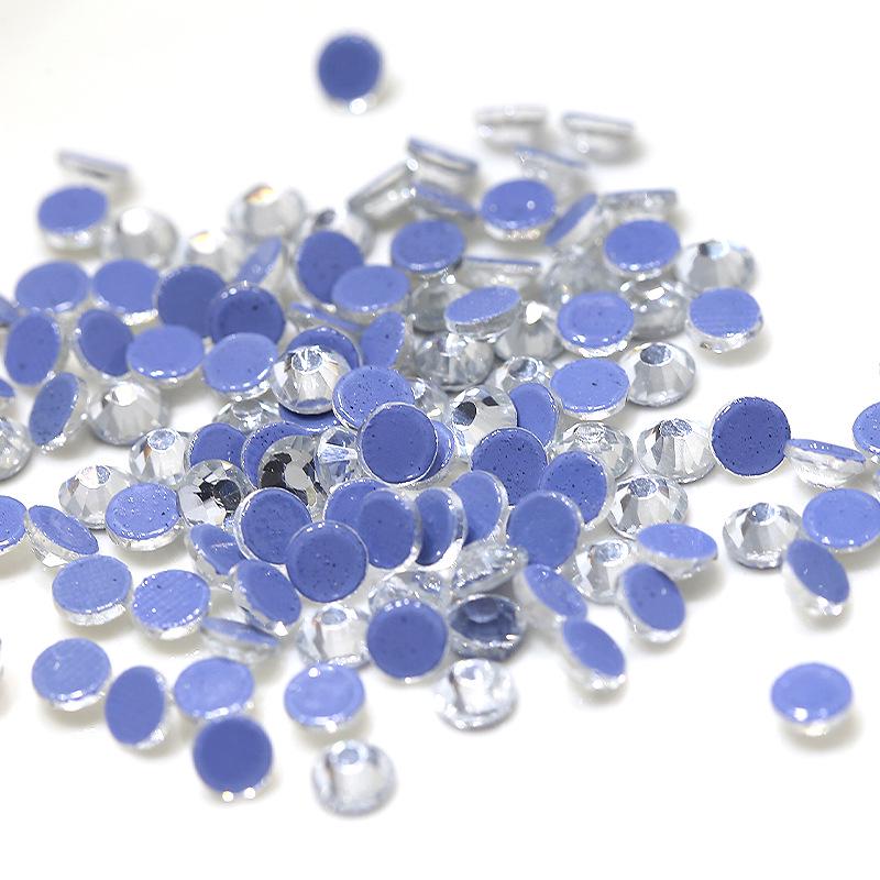 Nail Art Rhinestones Set: 1440pcs Hotfix White Round Flat Back Stones for Nail Decoration.