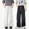 Весенне-осенние новые повседневные комбинезоны прямые брюки широкого кроя спортивные мужские и женские универсальные брюки мужские