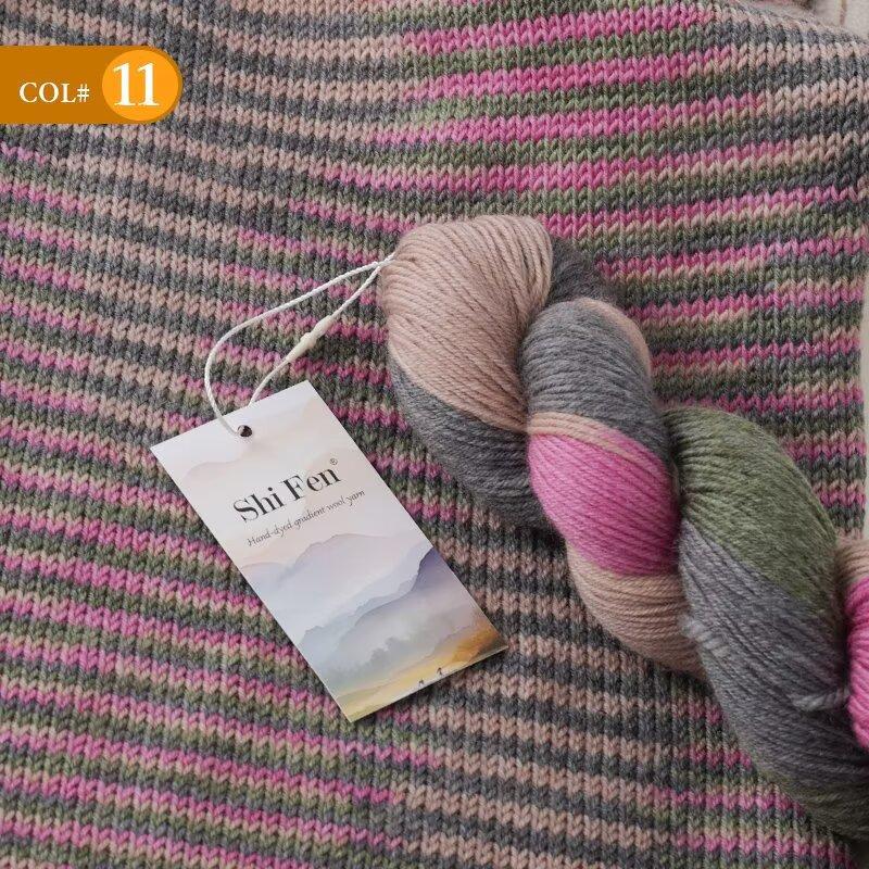Hand-dyed Wool Yarn, Gradient DIY Knitting Patterns for Sweaters, Baby Silk Yarn Shawls, Scarves, and Handmade Hats