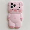 Мультяшный Чехол для Телефона Свинка и Медведь Противоударный для iPhone 11/12/13/14/15/16/17/PRO/MAX