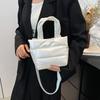 Yogodlns Woman Puffy Lightweight Handbag Large Capacity Quilted Shoulder Bag Adjustable Strap Puffer Tote Handbag Shopping Bag