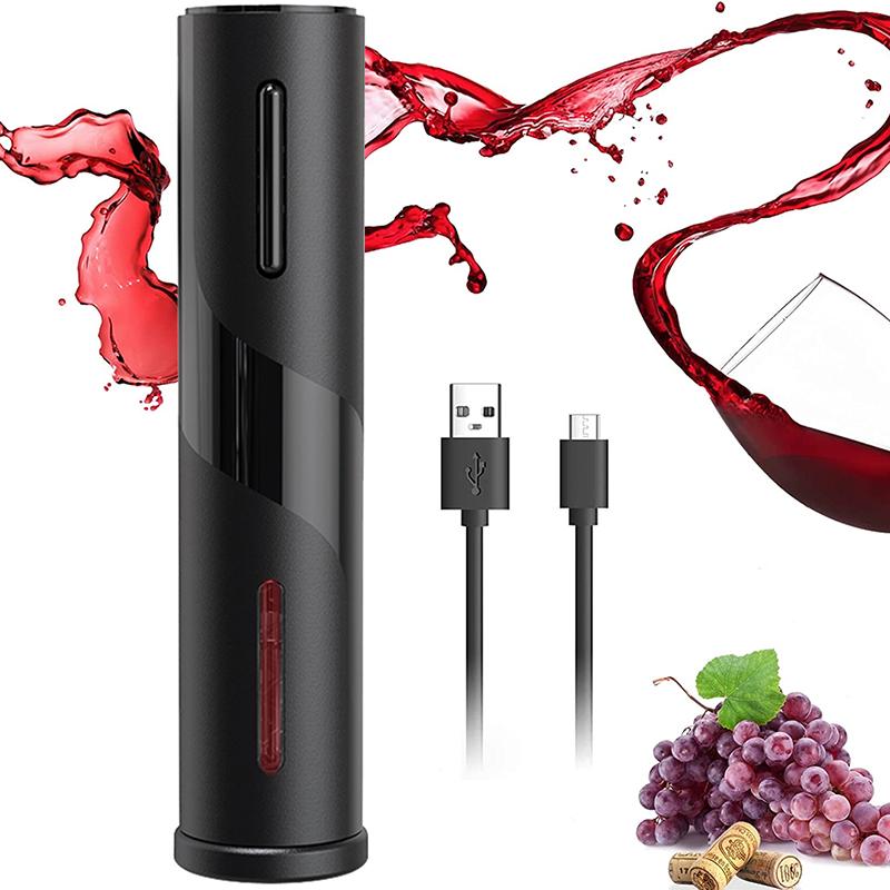 FLYMUYU Rechargeable Electric Wine Opener With Foil Cutter Automatic Corkscrew Red Wine Bottle Opener For Bar Wine Lover Gift 6