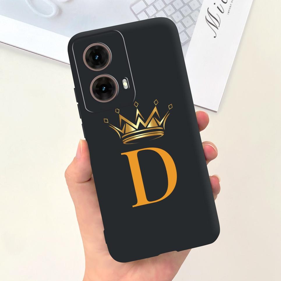 For Motorola Moto G85 G55 Phone Case Nickname Letters Slim Sofu Touch Back Cover Black Silicone Bumper Shell Motorola G55 G85