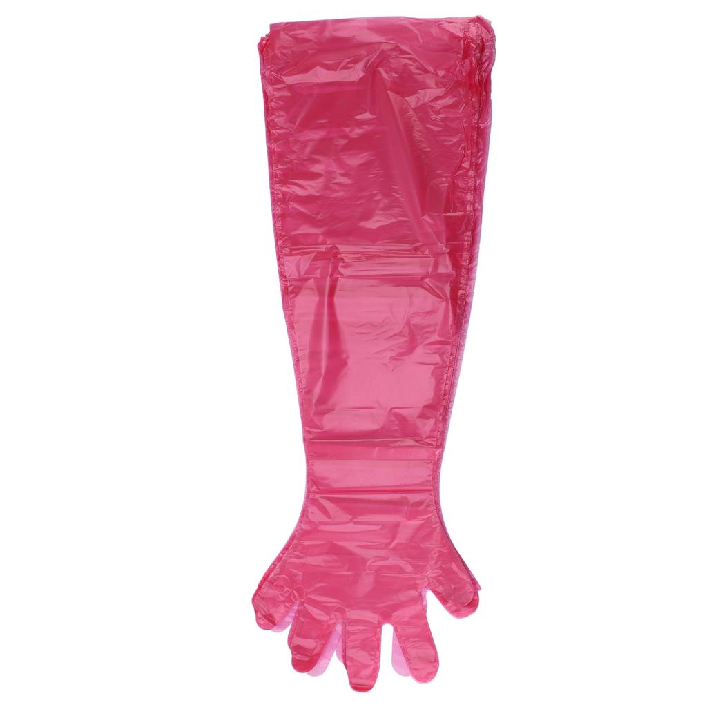 100Pcs Long Arm Disposable Plastic Gloves Safe Reliable Multipurpose Veterinary Long Gloves for