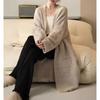 Medium Long Knitted Cardigan Looped Yarn Girl  Autumn Winter Style Loose Soft Lazy Sweater Jacket Trend