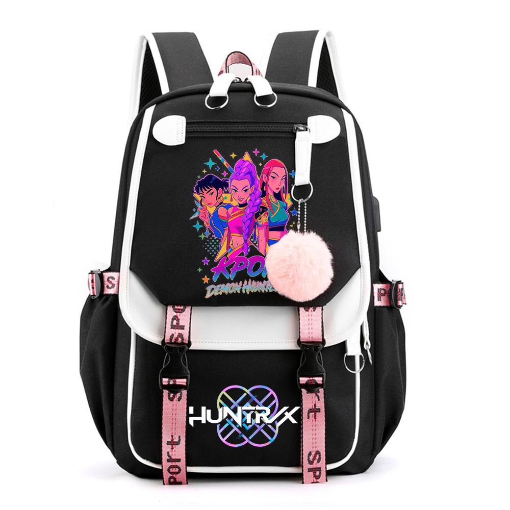 Anime Cute Cartoon K-Pop Printed Backpack Schoolbag for Teenager Student Girl Boy Bookbag Large Capacity Waterproof Travel Bag Kid Gift Rucksak