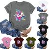 Women's Fashion Casual Hawaiian Print Short Sleeve T-Shirt Top Short Sleeve T-Shirt Top