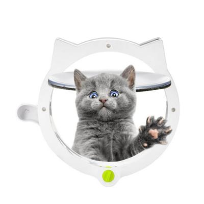 Safe Automatic Cat Door 4 Locking Modes Plastic Cat Door Cat Flap Door Magnetic  Exterior Doors