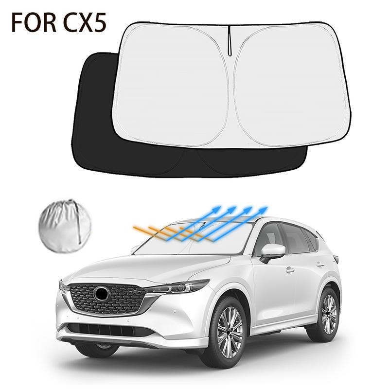 Для Mazda CX5 CX-5 2017-2024 Автомобильная солнцезащитная накидка на лобовое стекло Переднее окно Солнцезащитный козырек Автомобильные аксессуары для интерьера Защита от УФ-излучения