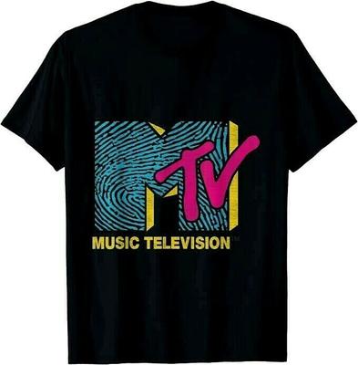 Классическая футболка унисекс с принтом пальцев MTV в стиле ретро, винтажная футболка