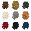 Solid Color Cross Neck Warmer Windproof Minimalist Wool Knitted Scarf Thickened Cold Protection Women Winter Neckerchief