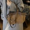 Модная женская сумка на плечо из матового замша Сумка для матери и ребенка Вместительные сумки-ведра Простые универсальные сумки Кошелек на молнии