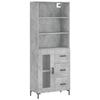 VidaXL Buffet haut Gris béton 69,5x34x180 cm Bois d'ingénierie 3189513