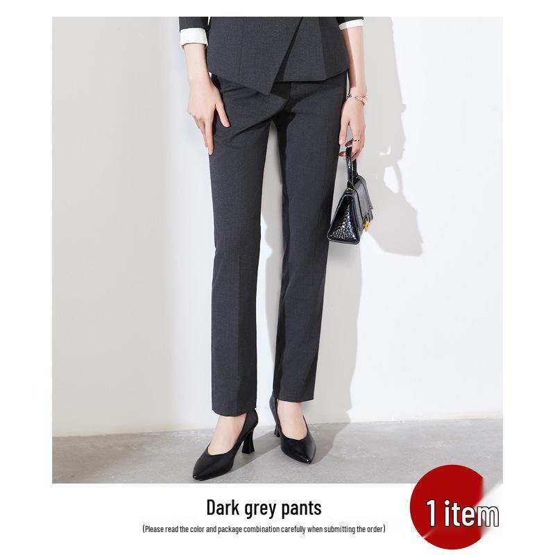 Профессиональный женский осенний костюмный набор - Формальная рабочая одежда для менеджера ресепшена отеля с пиджаком с длинными рукавами и брюками