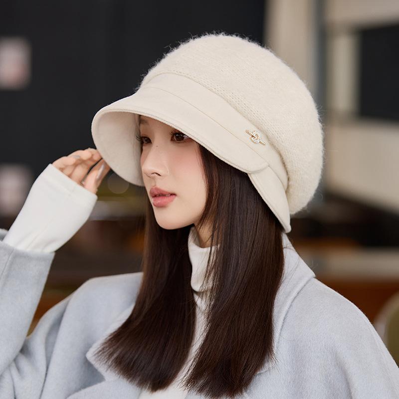 Осенне-зимние шляпы для женщин, берет с металлической этикеткой, повседневная мода, универсальная шляпа художника, теплая шляпа в британском стиле