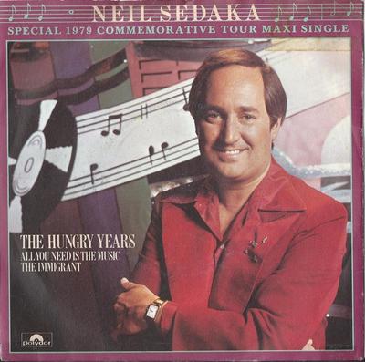 7-дюймовая пластинка NEIL SEDAKA - The Hungry Years 2059113 Polydor 1979 UK Поп Б/у