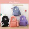 Urban Minimalist Style Nylon High School Student Backpack For Girls