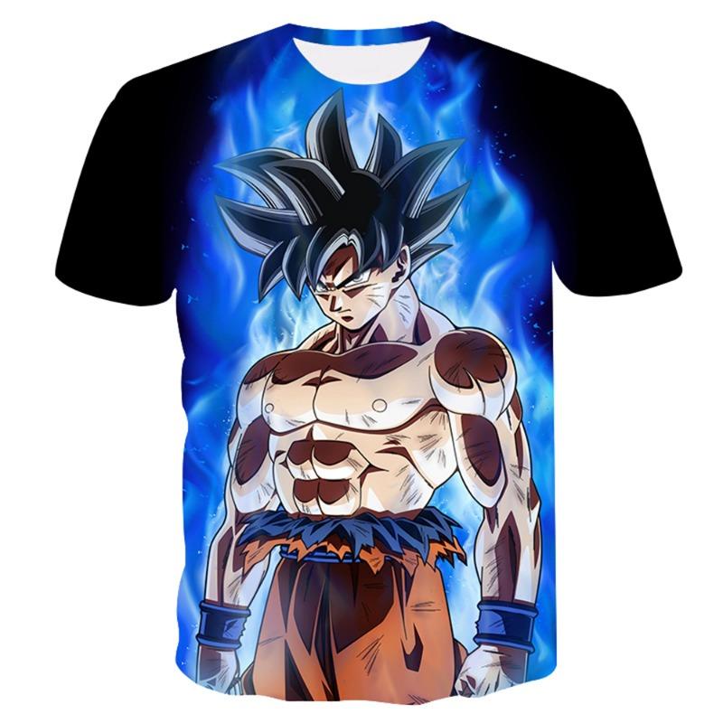Футболка Dragon Ball Детская Взрослая Топ Футболка Аниме Персонаж Сон Гоку Супер Сайян Футболка Мальчик Детская Одежда Летние Футболки