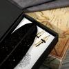 Ретро перьевая ручка-перо для каллиграфии с 2 перьями, письменные принадлежности, без чернил