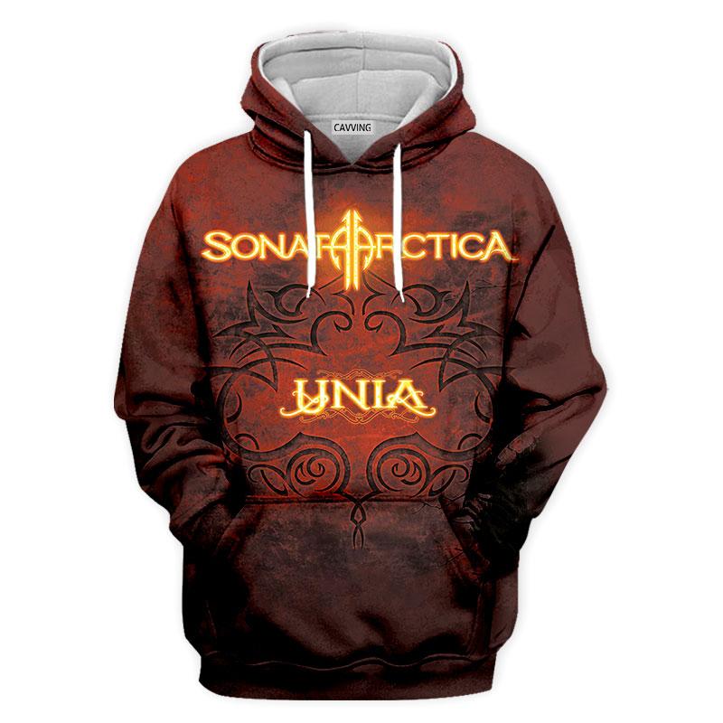 Новая Мода Женские/Мужские 3D Принт Sonata Arctica Группа Толстовки с Капюшоном Худи Харадзюку Худи Толстовки Топы Одежда