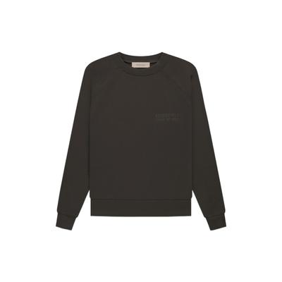 Fear of God Essentials FW22 Базовый флисовый свитшот с круглым вырезом Унисекс Топы Черный меланж-Серый FOG-FW22-476