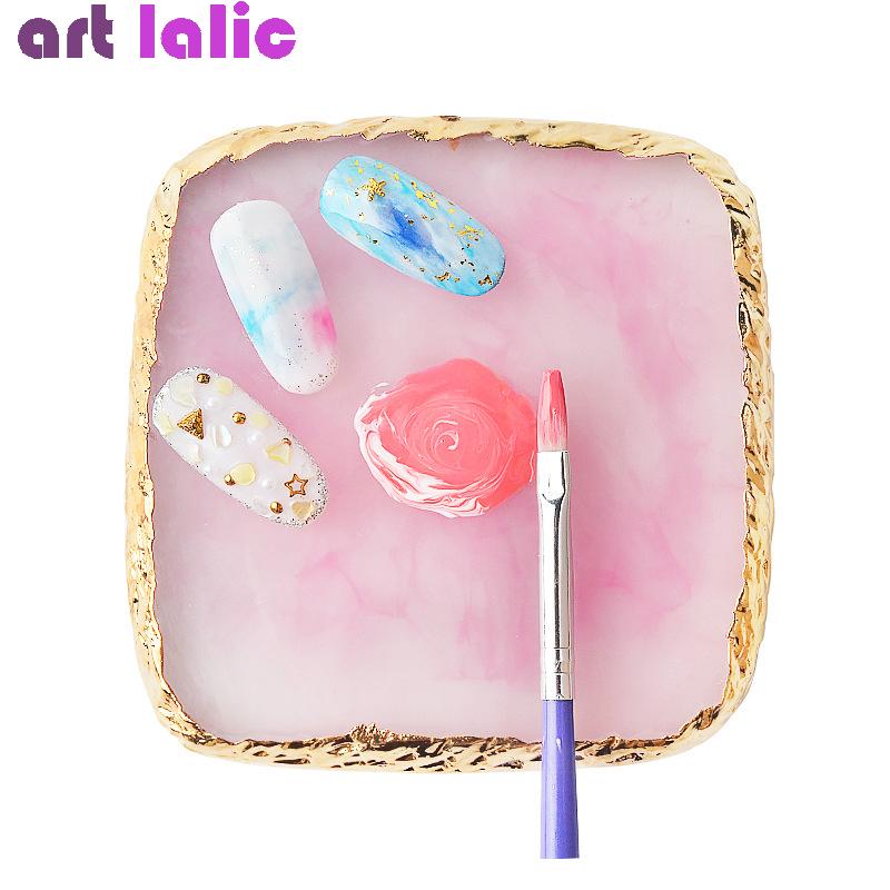 Смола для дизайна ногтей, лак для рисования, цветная тарелка, маникюр, педикюр, витрина, сделай сам, палитра для макияжа