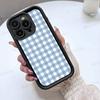 Простой шикарный чехол для телефона с решетчатым узором для iPhone 17 16 E 15 14 13 12 11 Pro Max Plus Задняя крышка