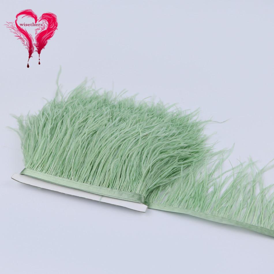 Ostrich Hair Cloth Edge Dress Dress Accessories Skirt Feather Trim With 10-15Cm Tassel