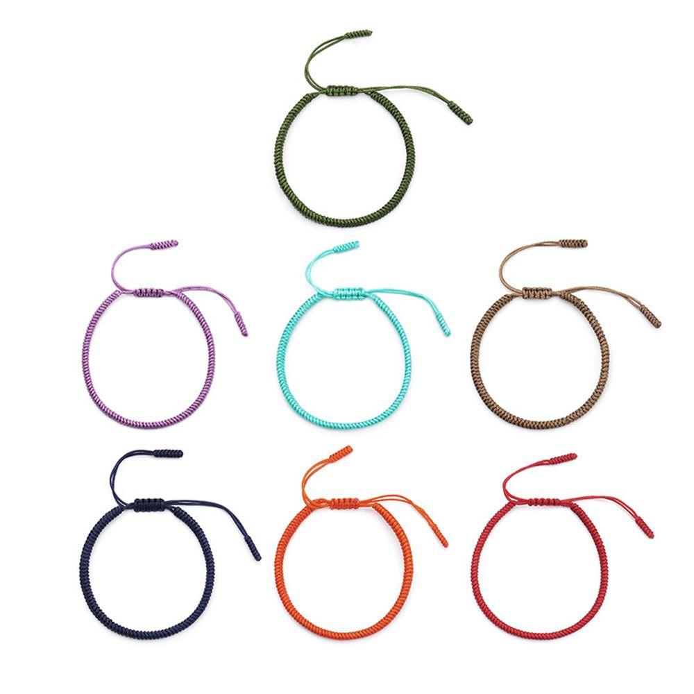 Lucky Women Knots Gifts For Lovers Adjustable Buddhist Bangles Accessories Jewelry Rope Bracelets