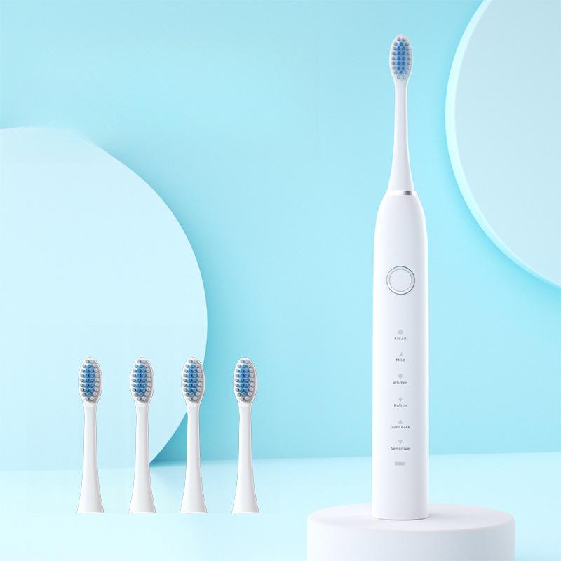 Новая электрическая зубная щетка, перезаряжаемая для мужчин и женщин, для взрослых, мягкая щетина, водонепроницаемая, звуковая вибрация, бытовая зубная щетка для пар