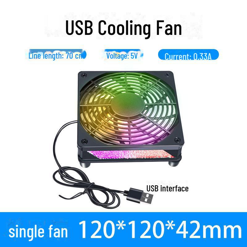 Бесшумный USB 5 В 12 см осевой вентилятор охлаждения для радиаторов, маршрутизаторов, корпусов и телевизионных приставок