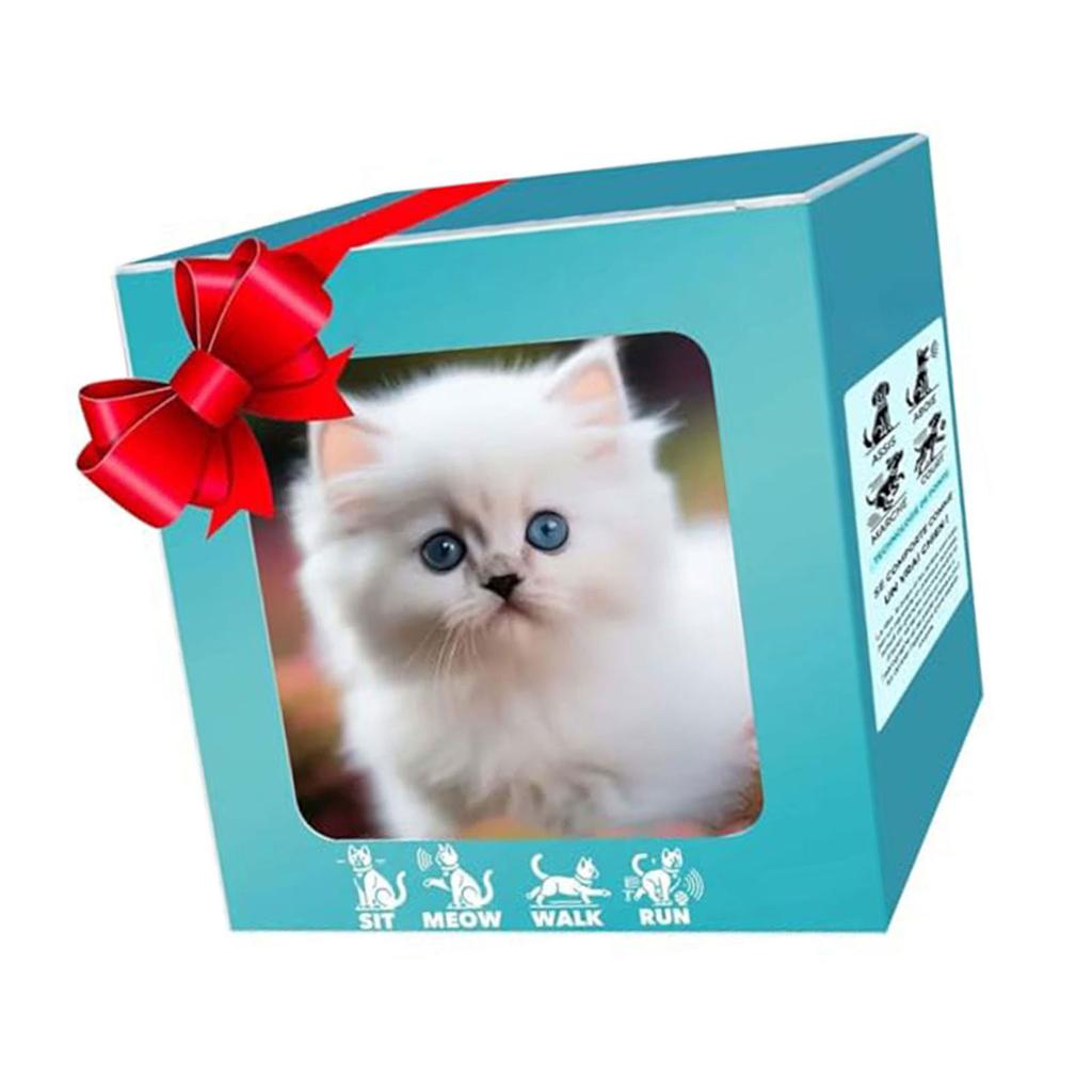 Интерактивная роботизированная плюшевая кошка-игрушка с датчиком интеллекта и тяговым шнуром для обучения ползанию младенца, милая комфортная игрушка