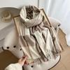 Classic Square Plaid Tassel Shawl - Soft, Skin-Friendly, Warm Neck Warmer for Students and Couples