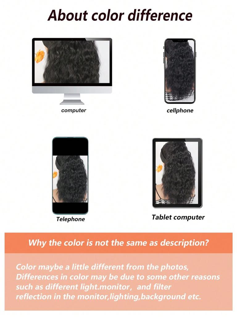 18-дюймовые накладные волосы на клипсах для хвостиков, многослойные волосы, пушистые, густые, волнистые, черные, мягкие, синтетические, для женщин