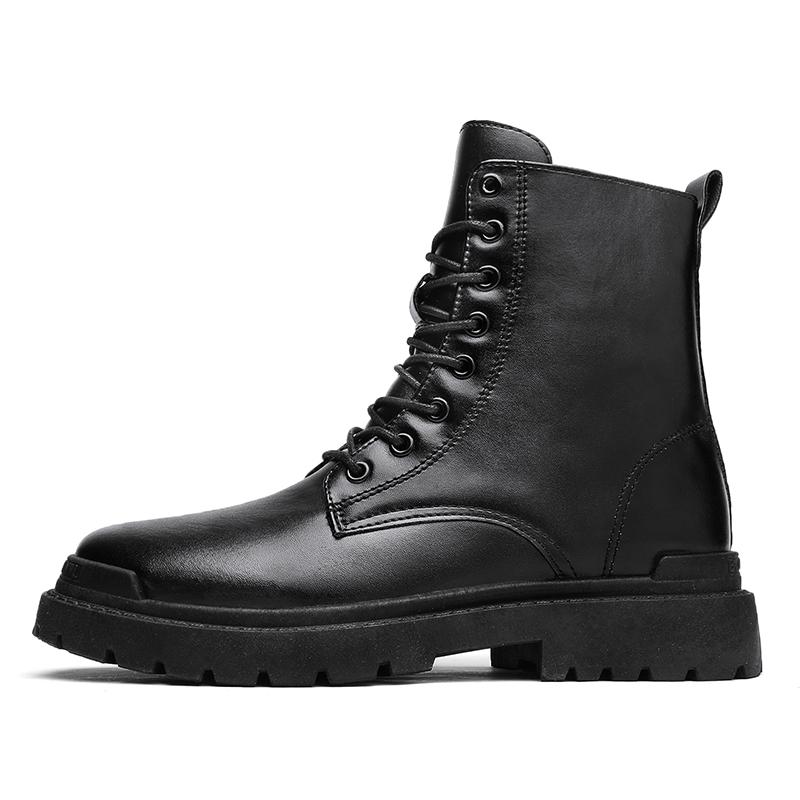 Fashion Men's Boots Autumn Winter Trendy All-match Leather Fashion Shoes New High-top Wear-resistant Classic Simple Style Casual Boot