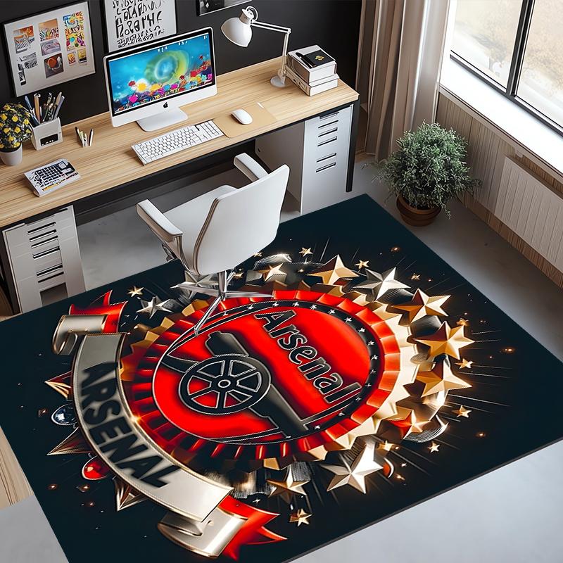 Arsenal F.C Pattern Rug, Indoor/Outdoor Mat, for Picnic, Gameroom, Bedroom, Office, Living Room, Home Decor Carpet, Birthday Gift