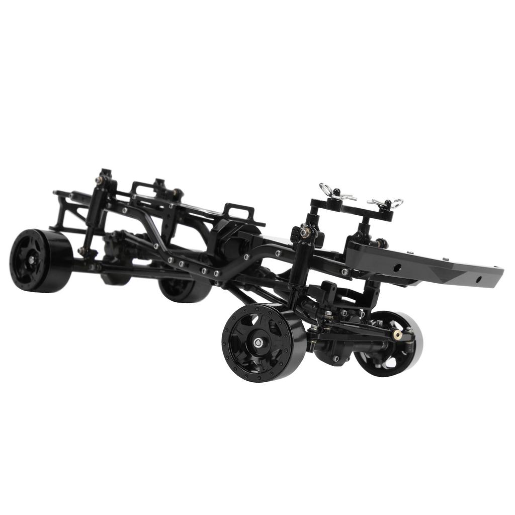 RC Car Chassis Frame Kit Aluminium Alloy Frame with Wheel Hubs for SCX24 C10 1/24 RC Car
