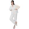 1011 new autumn and winter flannel pajamas women's cut flower pattern thickened thermal pajamas loungewear set
