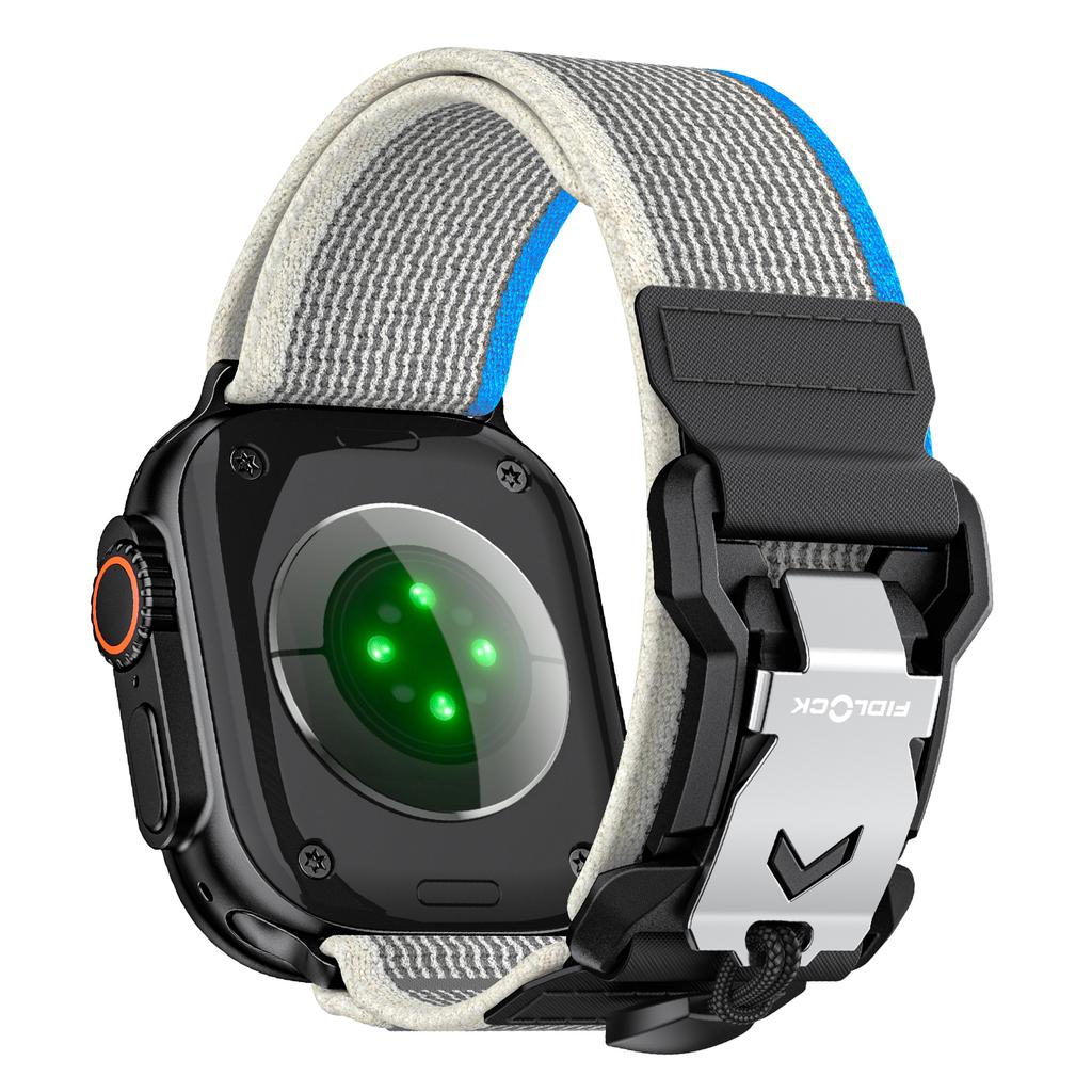 Ремешок для Apple Watch Series 10 Ultra 9 8 7 SE 6 5 4 3 2 1 46 мм 49 мм 45 мм 44 мм 42 мм Магнитный нейлоновый спортивный ремешок FIDLOCK