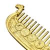 Vintage Viking Beard Comb Heavy Duty Metal Carved Portable Travel Pocket Men Beards Mustaches Hair Wide Teeth Comb