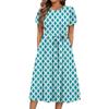 Women's Summer  Casual Floral Print  Round Neck Midi Dress Basic Classic Outdoor Everyday Short Sleeve Loose Dress